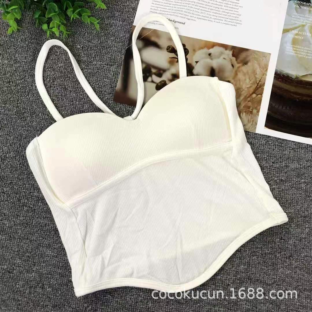 Shake lo mismo estilo coreano de belleza de espalda mujer con cojín de pecho delgada ropa interior deportiva al por mayor image 4