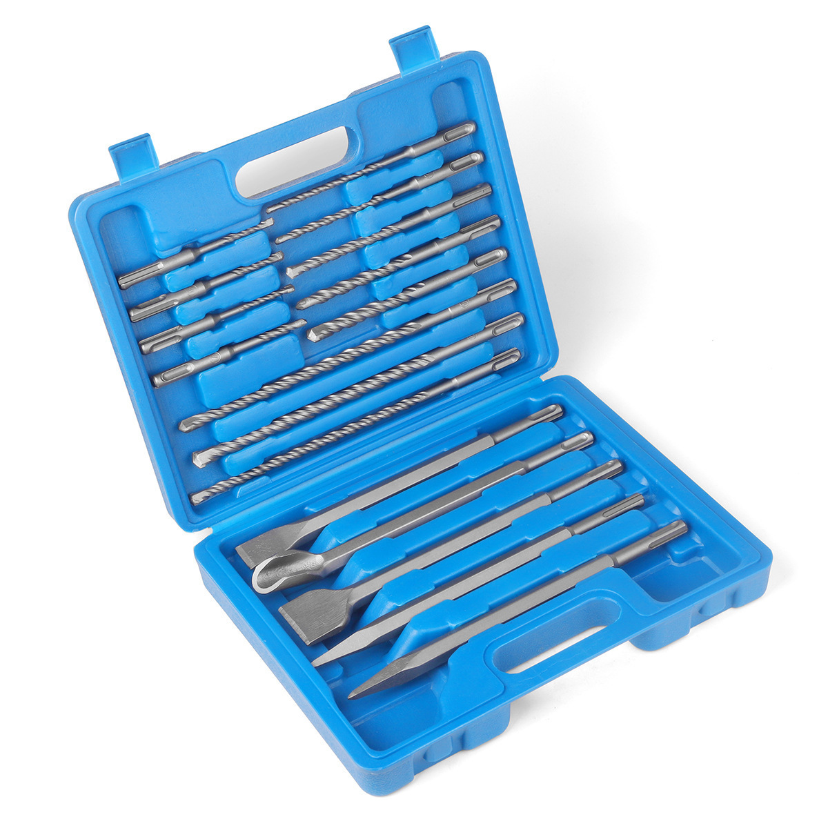 전동 해머 드릴 17개 세트 블루 박스