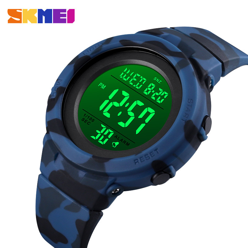 Skmei 1615 multifuncional impermeable reloj para niños colorido LED luminoso alarma personalidad estudiante reloj electrónico