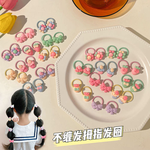  New Children's Rubber Band Cute Girl Baby Tweet Tie Hair Tie Elastic Headband Thumb Hair Tie Wholesale