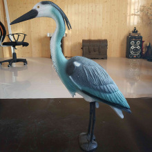 仿真灰鹭塑料打猎诱饵园林工艺品 花园室内摆件大鸟PE吹塑假鸟
