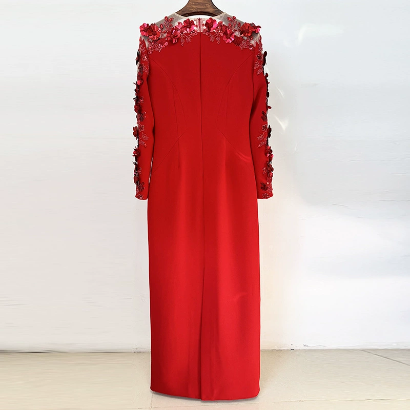 Evening dress, three dimensional long long skirt, European style