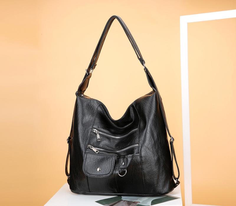 Transfronterizo nuevo bolso de las mujeres de la PU de la moda europea y americana mochila retro de las mujeres simple casual multi-funcional de las mujeres