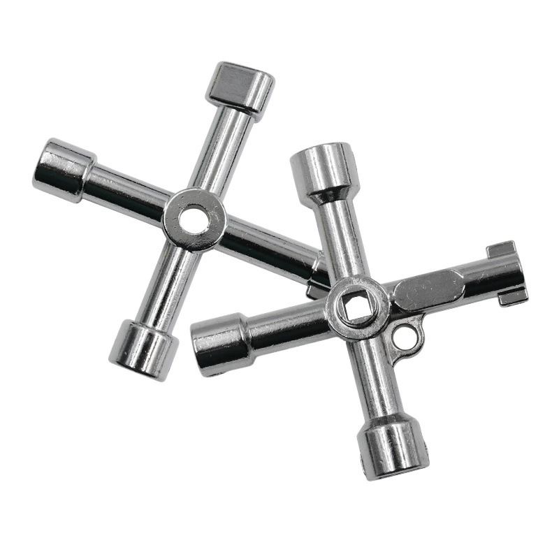 Многофункциональный крестообразный электрический ключ для шкафов управления — внутренний треугольный ключ, ключ для проводки, дверей лифта, водяного счётчика, клапана: квадратное и круглое отверстие