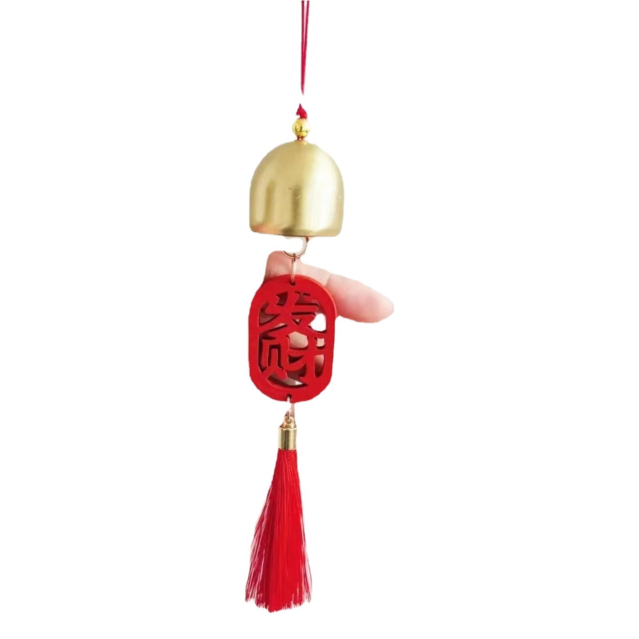 Factory small Bell Spring Festival New Year wishing card Christmas diy pure copper bell and accessories shop doorbell wind chime pieces