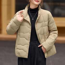 冬季轻薄羽绒外套女2025新款爆款时尚洋气小个子立领短款保暖上衣