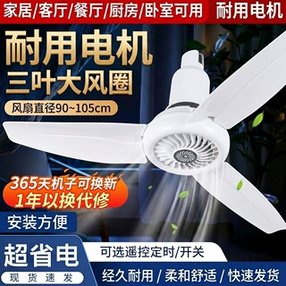 大号吊扇家用客厅卧室宿舍床上大风力微风扇吊式轻音蚊帐小电风扇