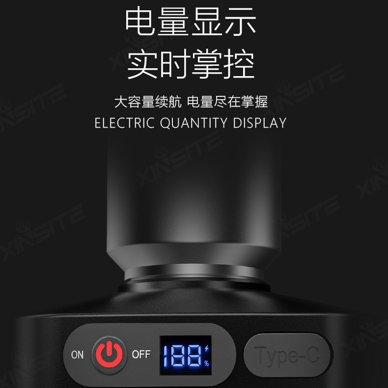 跨境新款数显款头灯伸缩变焦头戴式多功能长续航手电筒便携可充电