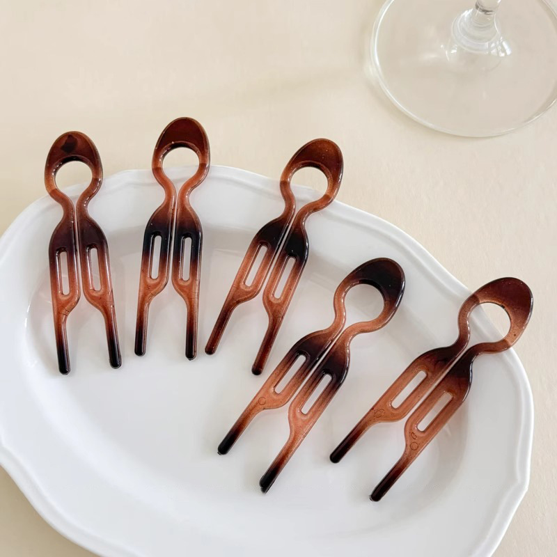 12 grandes horquillas ámbar 5 piezas