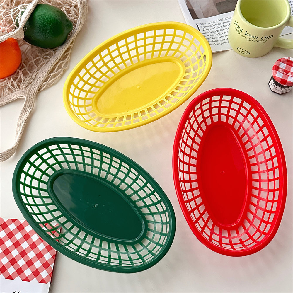 Cesta Ovalada para Bocadillos de Plástico PP para Frutas y Pan image 3
