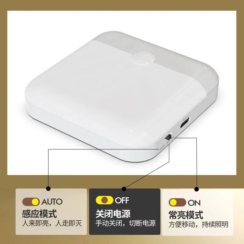 Comercio exterior inteligente Cuerpo Humano sensor de luz de carga magnética luz de la noche LED siempre brillante dormitorio pasillo regalo al aire libre luz de la noche