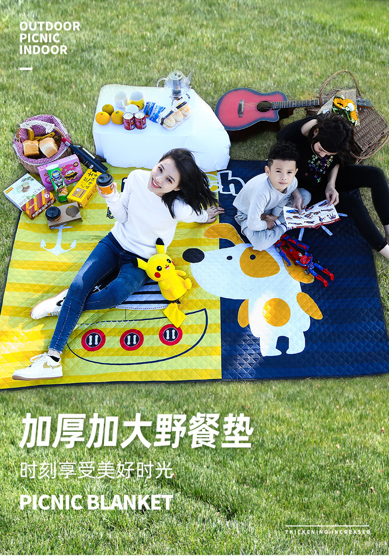 Cross-Border Essential Car Accessories: Moisture-Proof and Thickened Outdoor Picnic Mat for Self-Driving Trips, Baby Travel Sleeping Pad