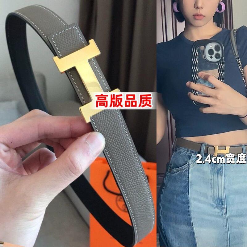H's New Kelly Leather Belt for Women, Suitable for Dresses, Versatile for Decorating Sweaters, Dresses, and Jeans H's New Kelly Leather Belt for Women, Suitable for Dresses, Versatile for Decorating Sweaters, Dresses, and Jeans