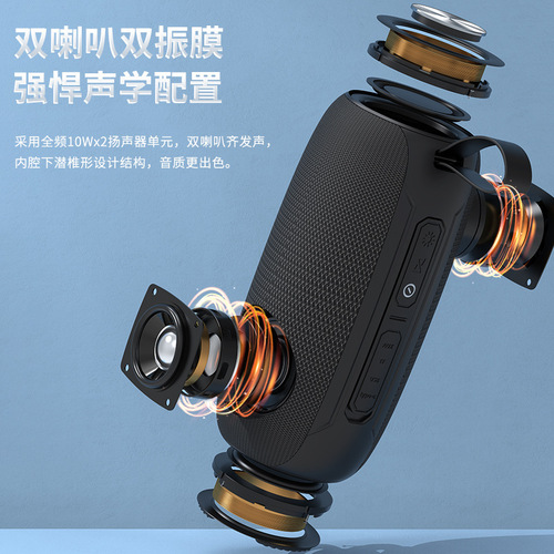 AWEI Outdoor Long-Lasting Bass Bluetooth Speaker: Perfect for Hiking, Camping, and More—Featuring USB Drive, TF Card Compatibility, and Vibrant Lighting-Enabled Subwoofer Sound System