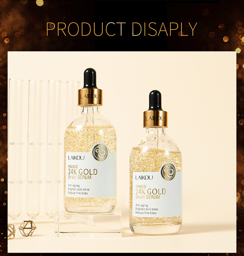 Cross-border Laicome French 24k Gold Snail Essence 100ml Moisturizing Skin Care products Wholesale manufacturer in stock undefined