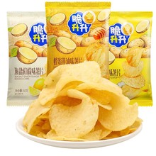 脆升升薯片蜂蜜黄油味60g 薯条马铃薯片膨化薄切薯片休闲零食批发