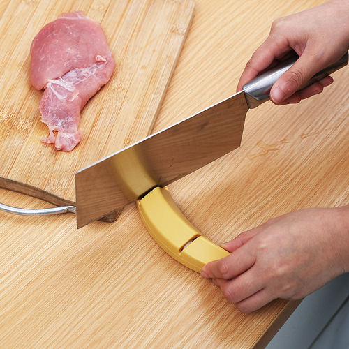Knife sharpener home kitchen creative banana whetstone two-stage sharpening tool quick sharpening kitchen knife sharpening scissors artifact