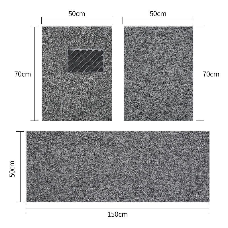 Car Floor – Universal Universal Foot Pad - black-gray-3-piece-set