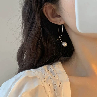丹妮丝时尚个性珍珠耳环气质百搭长款耳线轻奢独特耳饰女一件代发