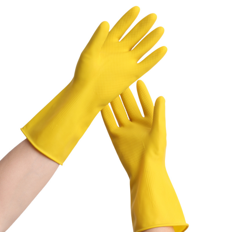 Guantes para lavar platos femeninos tipo duradero hogar cocina látex limpieza tareas domésticas lavar ropa piel de goma impermeable trabajo fino
