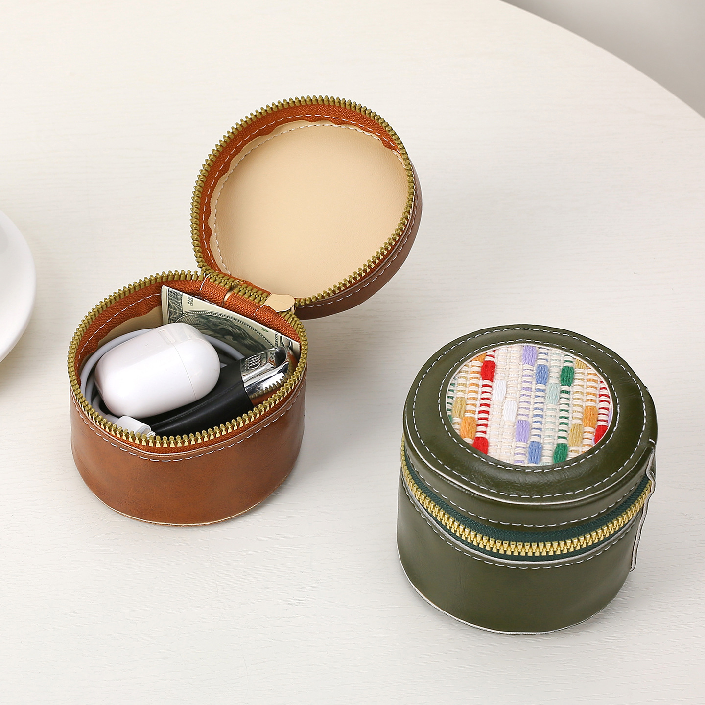 Retro cosmetic bag