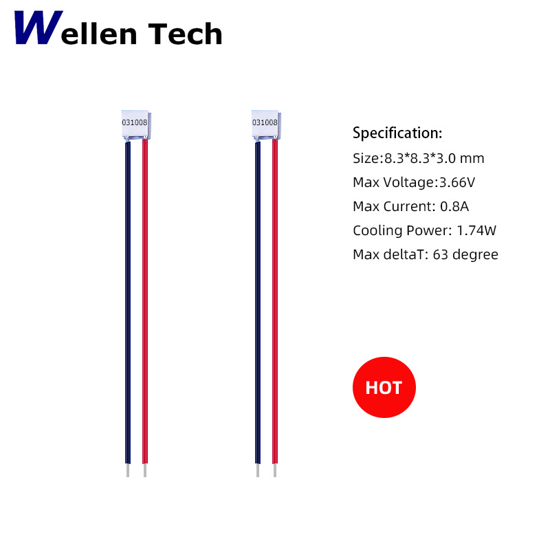 小功率制冷组件TES1-031008 3.66V 0.8A微型半导体温差制冷片