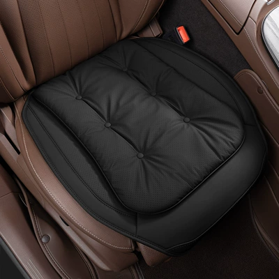 New Anti-Stain Leather Car Seat Cushion Seat cushion, seat cover - anti-fouling-leather-noble-black-single-seat-anti-fouling-leather-seat-cushion