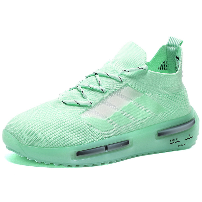 Breathable Flying Weaving Running Shoes With Thick Sole Design_voghion.com