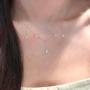 爆款小红水滴小众锁骨链