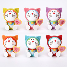 爱心哆啦A梦机器猫叮当蓝胖子车载公仔桌面摆件礼物手办车内装饰