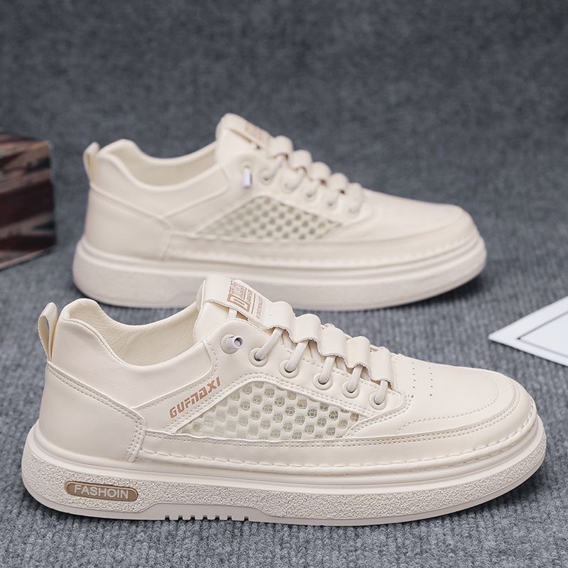 Zapatillas Blancas Sin Cordones para Jóvenes de PU y PVC Suaves para Uso Diario