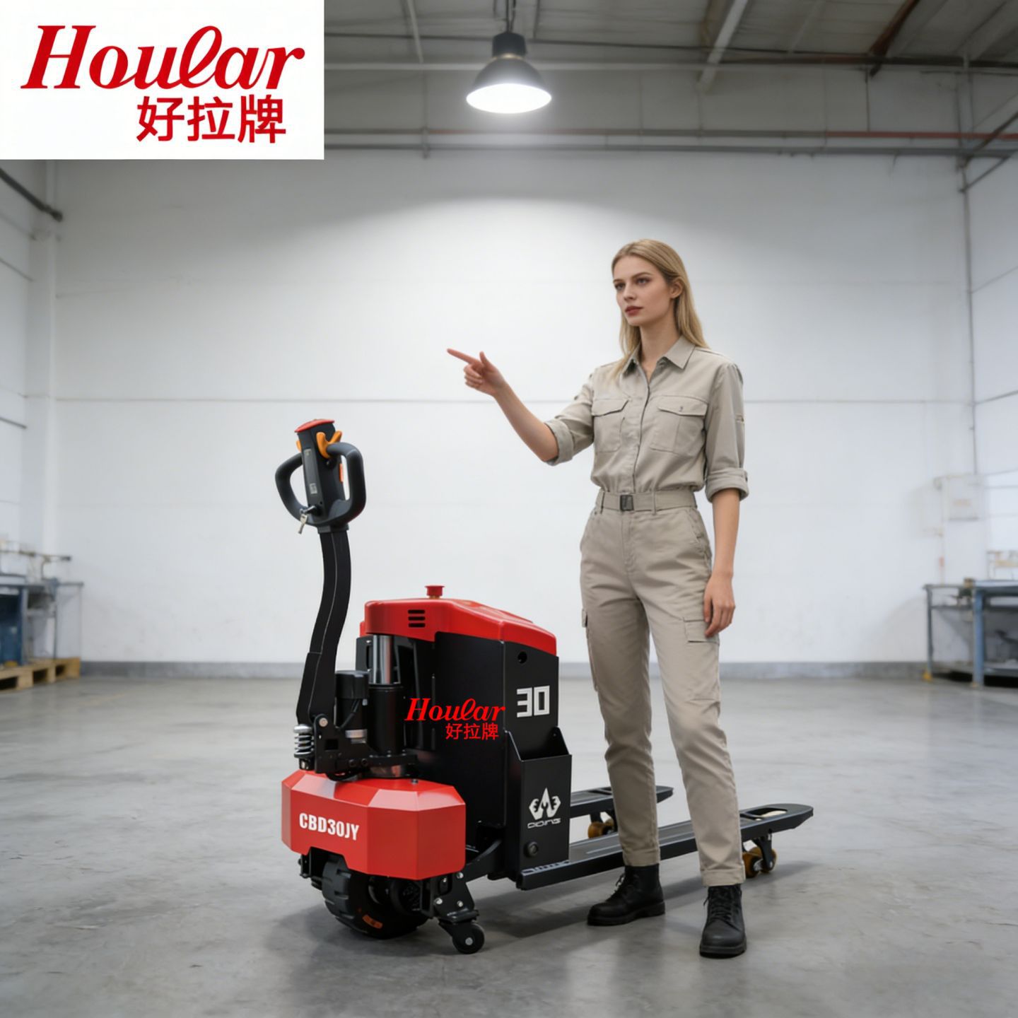 3吨5吨全自动叉车电动搬运车好拉莱力加长货叉3T5T液压地牛托盘