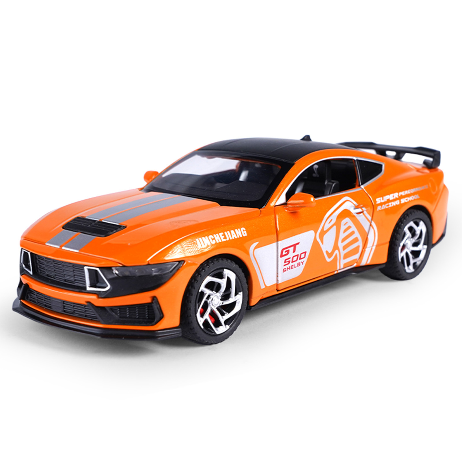 Modelo de coche de aleación Ford Mustang Cobra GT500 a escala 1:32, modelo de coche realista con mecanismo de retroceso, juguete de coche deportivo, adorno.