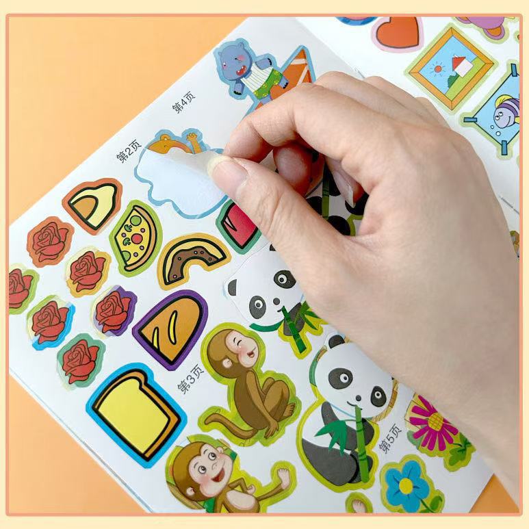 Children's Mathematics Enlightenment Sticker Game Book Montessori Sticker Kindergarten Textbook 3-6 Years Old 5 Baby Toy Picture Book