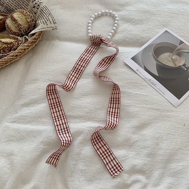 Bufandas de encaje femeninas coreanas de primavera y otoño universal moda bufandas de cuello cuello collar de perlas cuello de cabello