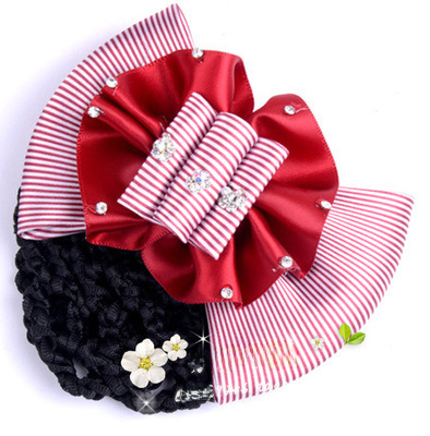 Banque infirmière cheveux fleur femme hôtel travail professionnel filet à cheveux hôtesse de l'air cheveux poche cheveux fleur bobine pince à cheveux cheveux accessoires net poche_voghion.com