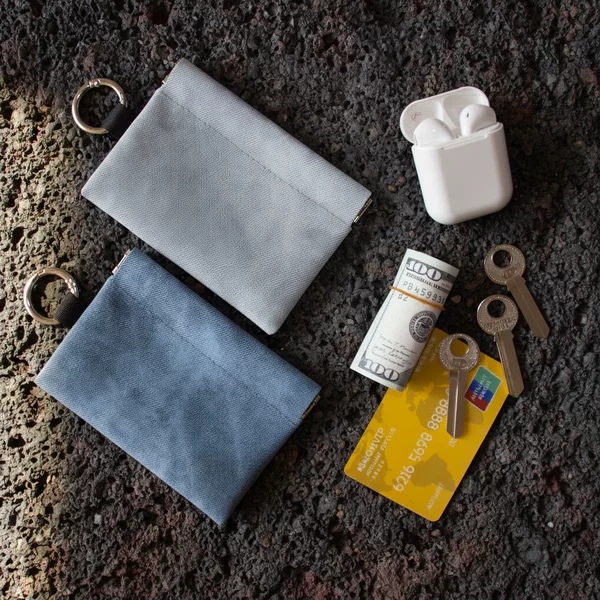 Denim Pattern Key Coin Purse Card Holder Wallet Earphone Storage Bag Portable Hanging Buckle Travel Cross-Border Amazon