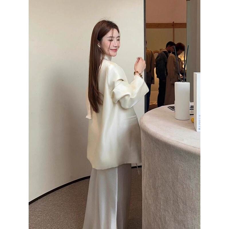 高级感小西装外套女2025春秋季新款小个子名媛设计感半身裙两件套|undefined