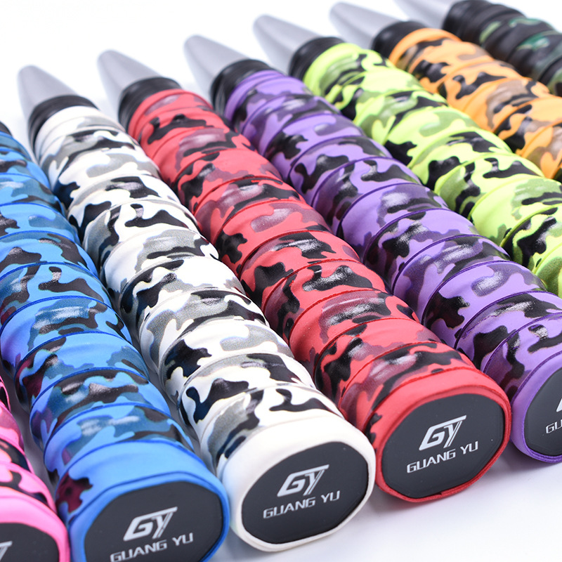 Fita de aderência em malha estampada Keel, absorvente de suor e antiderrapante, para cabos de raquetes de badminton e varas de pesca, ideal para atividades ao ar livre._voghion.com