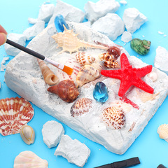 Pinoy Archaeological Excavation Ocean Treasure Shell Conch Archaeological Excavation Children's Handmade Blind Box Gemstone Digging Toy
