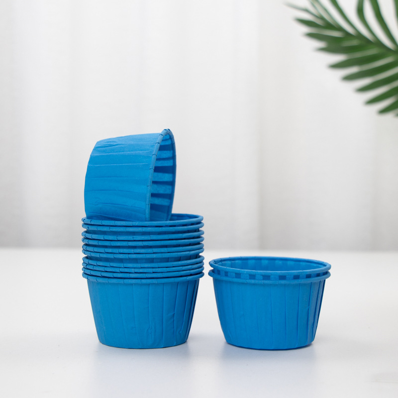 그림과 같이 파란색 롤 컵 [50개];