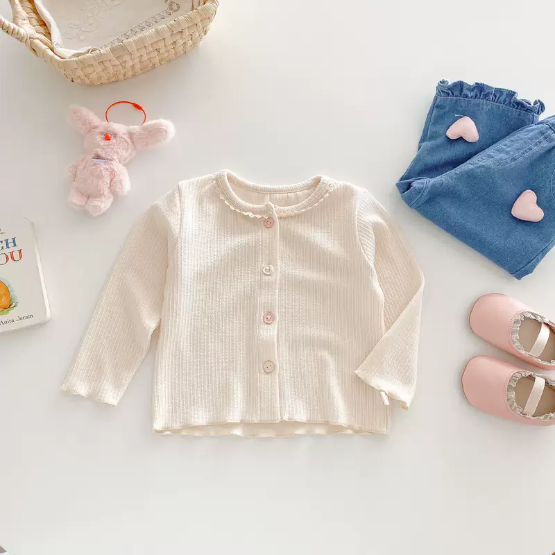 Цветной весенний кардиган, модная детская куртка для девочек, 0-5 лет, детская одежда