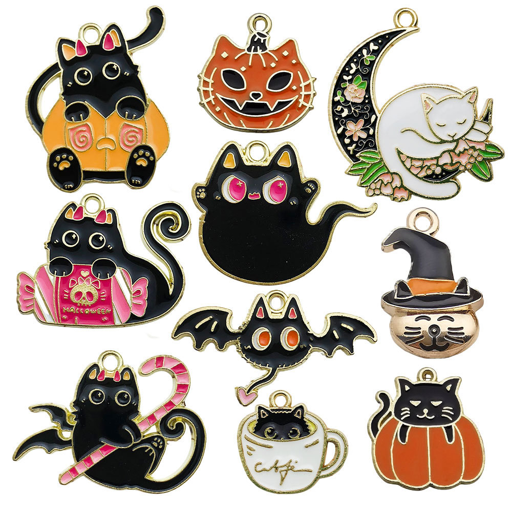 5g Weight Pendant Jewelry Making Type 16*24mm, 20*20mm, 20 * 21mm Jewelry Making Size DIY Jewelry Accessories Classification 1 Piece Quantity Alloy Material Halloween Festival Pumpkin, Cat, Bat Pattern Enamel Design Cartoon Style, Cute Style 1 Piece 16*24mm 20*20mm 20 * 21mm Alloy Pumpkin Cat Bat Pendant 10
