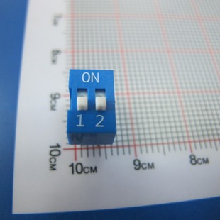SW10-DS-02B DIP SWITCH, 2 Position In-line Blue Enclosure DIP SWITCH