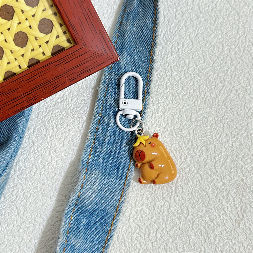 Cute Capybara Keychain Pendant Student Cartoon Decoration Girl Backpack Accessory Best Friend Gift_voghion.com