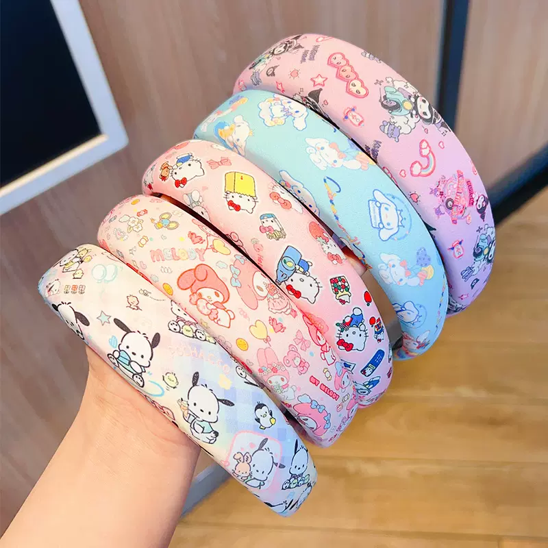 可爱三丽鸥发箍女童卡通萌趣头箍小女孩额头压发显脸小不伤发发饰