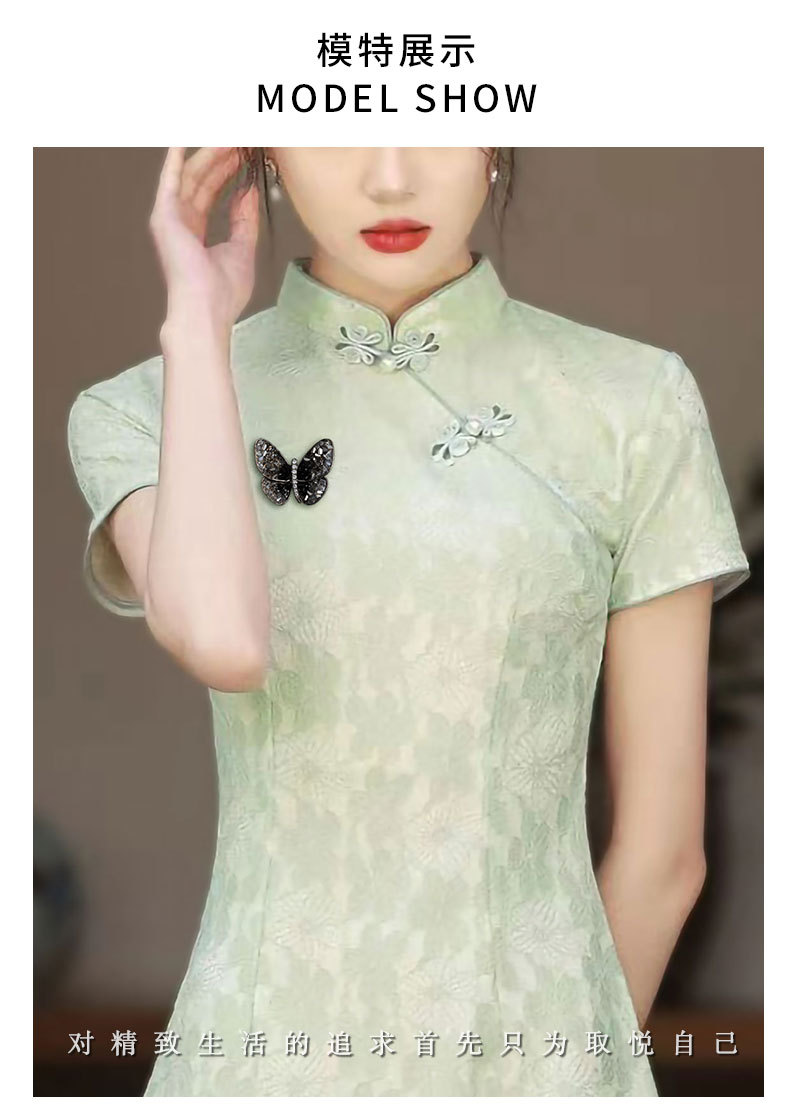 时尚优雅破茧成蝶水晶蝴蝶胸针小众轻奢风昆虫胸花个性