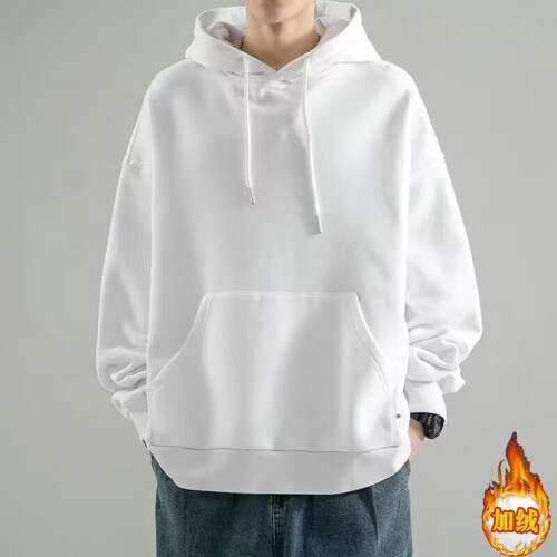Men's Hooded Sweatshirt, Streetwear Brand, Plus Size, Loose Fit, Versatile, Autumn/Winter Thicken Sweatshirt, Hooded Men's Top, Outerwear, Wholesale
