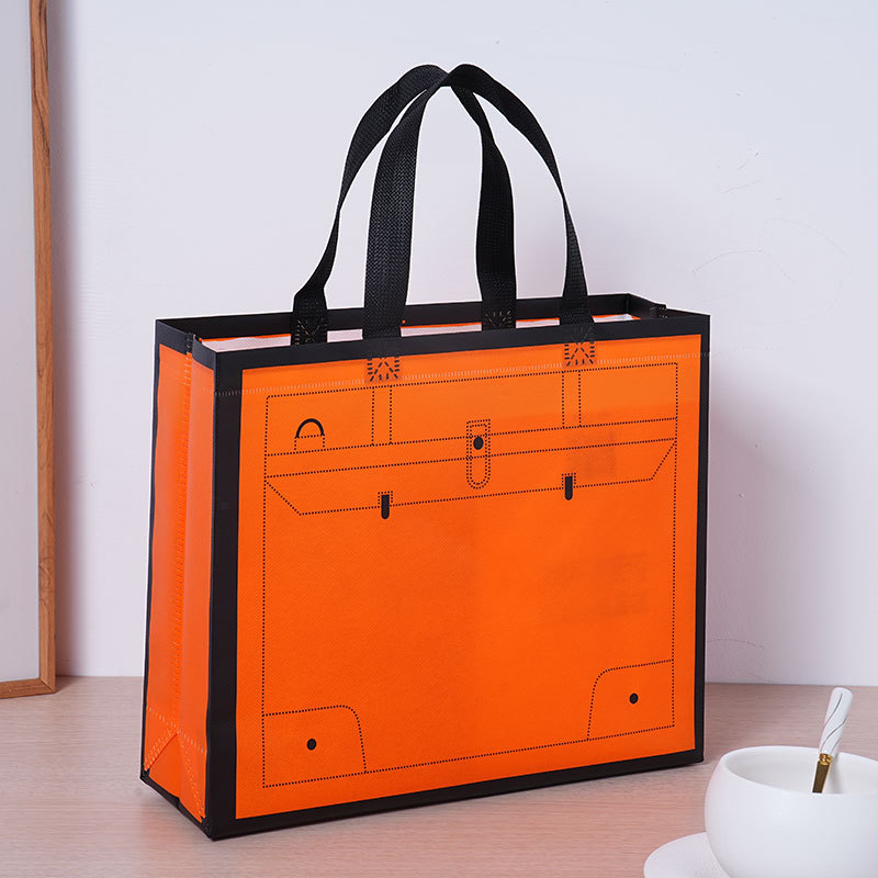 Personalizada prensado en caliente multicolor no tejido bolsas de mano ropa plumón bolsas de regalo de compras logotipo imprimible image 7