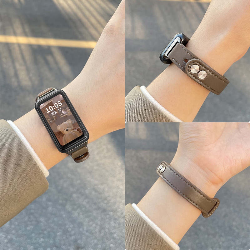 For Huawei bracelet 10/9/8 strap NFC version replacement belt glory new Huawei 67 generation double buckle real belt